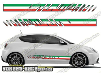 Alfa Romeo Mito racing stripes 025 - Italian flag