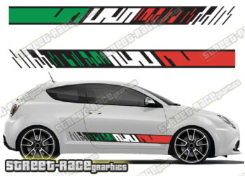 Alfa Romeo Mito racing stripes 026 - Italian flag