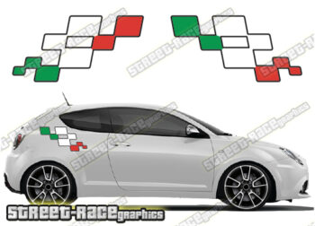 Alfa Romeo MiTo decals 029 - Italian flag