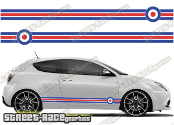 Alfa Romeo MiTo racing stripes 032 - MOD RAF roundel