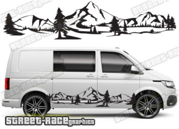 VW transporter stickers 123 - Mountain Adventure