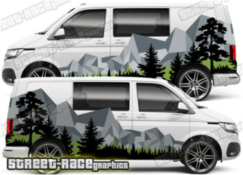 VW Transporter large mountain part wrap 051