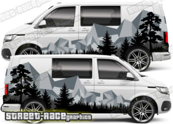 VW Transporter large mountain part wrap 052