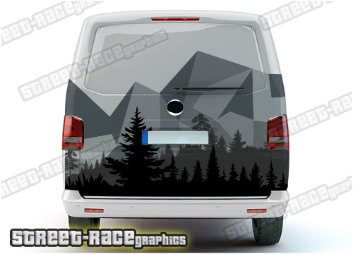 VW Transporter large mountain part wrap 052 - Image 2