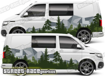 VW Transporter large mountain part wrap 053