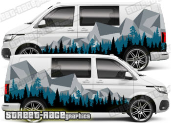 VW Transporter large mountain part wrap 054