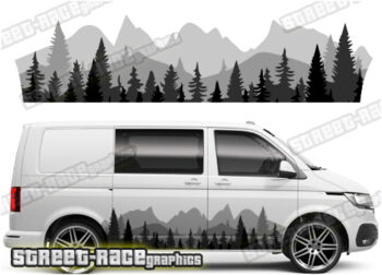 VW Transporter large mountain part wrap 055