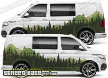 VW Transporter large mountain part wrap 059