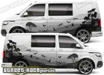 VW Transporter large mountain part wrap 060