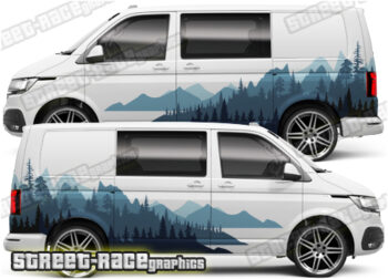 VW Transporter large mountain part wrap 061