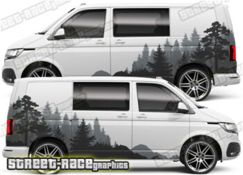 VW Transporter large mountain part wrap 062