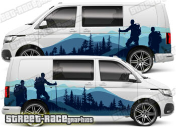 VW Transporter large mountain part wrap 063