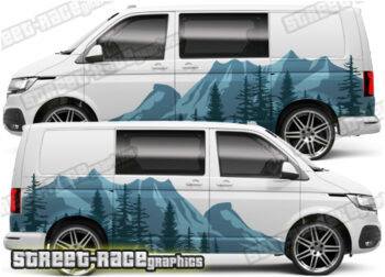 VW Transporter large mountain part wrap 073A