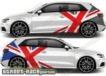 Audi A3 rally graphics 010 Union Jack