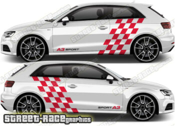 Audi A3 rally graphics 012 - large flags