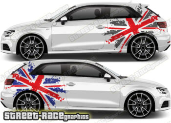 Audi A3 rally graphics 026 - Union Jack
