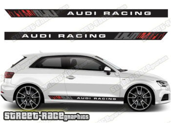 Audi A3 printed racing stripes 001