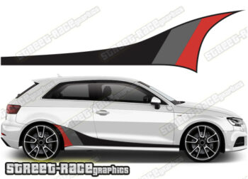 Audi A3 printed racing stripes 002