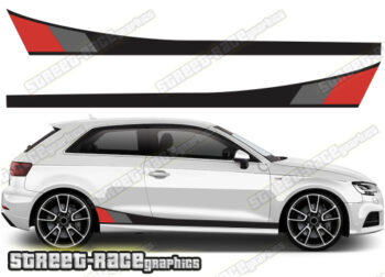 Audi A3 printed racing stripes 003
