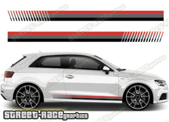 Audi A3 printed racing stripes 004