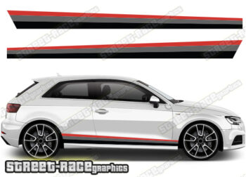 Audi A3 printed racing stripes 006
