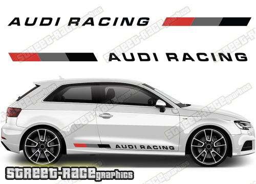 Audi A3 printed racing stripes 007
