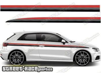 Audi A3 printed racing stripes 008