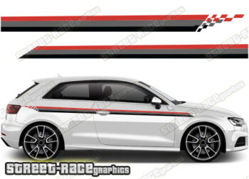 Audi A3 printed racing stripes 010