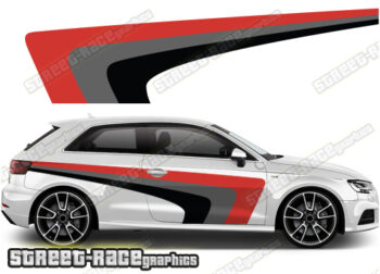 Audi A3 printed racing stripes 011