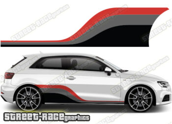 Audi A3 printed racing stripes 012