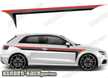 Audi A3 printed racing stripes 014