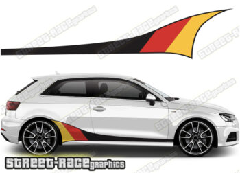 Audi A3 printed racing stripes 021 - German Flag