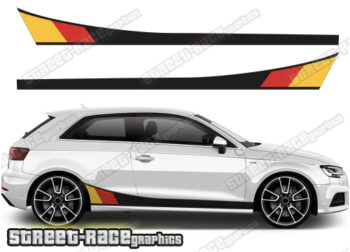 Audi A3 printed racing stripes 022 - German Flag