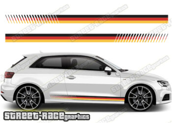 Audi A3 printed racing stripes 023 - German Flag