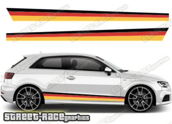Audi A3 printed racing stripes 025 - German Flag