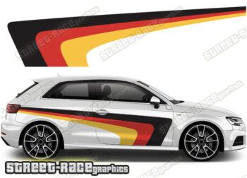 Audi A3 printed racing stripes 028