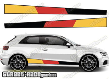 Audi A3 printed racing stripes 030 - German Flag