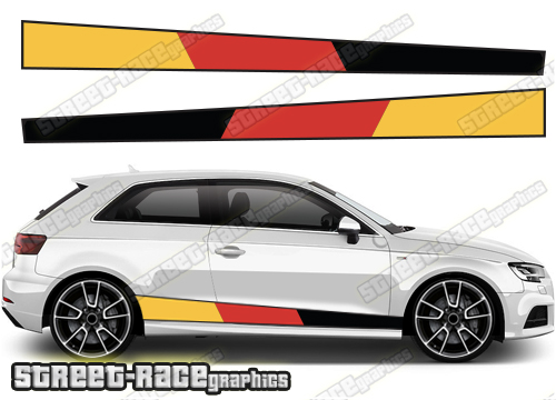 Audi A3 printed racing stripes 030 - German Flag