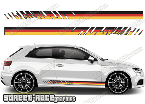 Audi A3 printed racing stripes 033 - German Flag