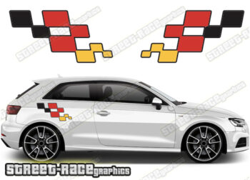 Audi A3 printed decals 037 - German Flag