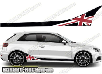 Audi A3 printed racing stripes 038 - Union Jack