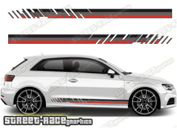 Audi A3 printed racing stripes 041