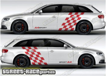Audi A4 rally graphics 010 - large flags