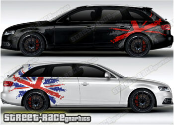 Audi A4 rally graphics 020 - Union Jack