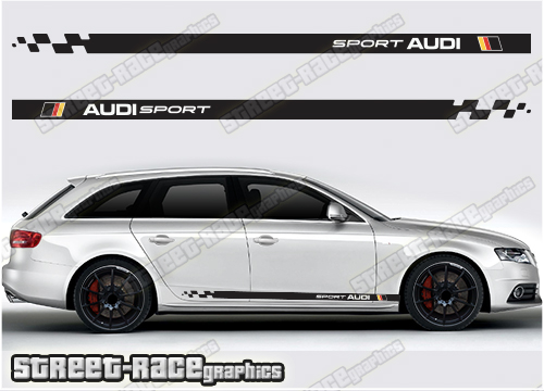 Audi A4 racing stripes 022 - German flag