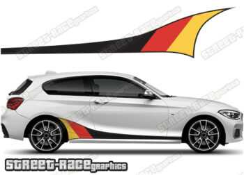 BMW 1 series printed racing stripes 021 - GERMAN FLAG
