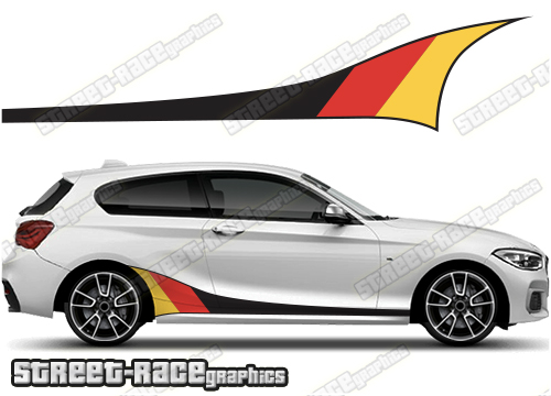 BMW 1 series printed racing stripes 021 - GERMAN FLAG