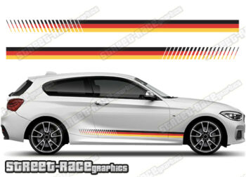BMW 1 series printed racing stripes 023 - GERMAN FLAG