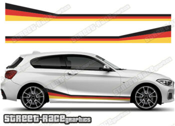 BMW 3 series printed racing stripes 024 - GERMAN FLAG