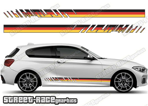 BMW 1 series printed racing stripes 025 - GERMAN FLAG